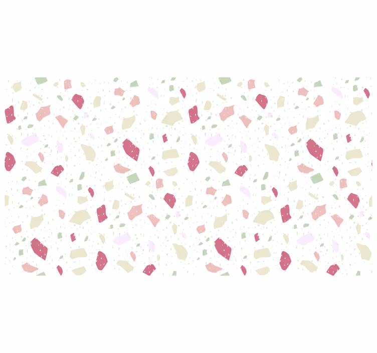 Hvit rullegardin i pastell uregelmessig terrazzo - Tenstickers