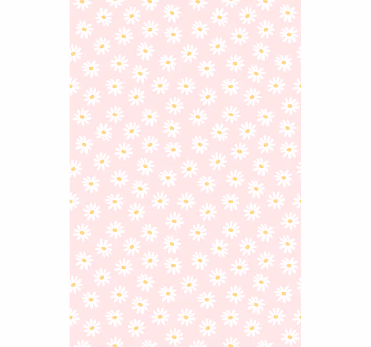 Blomster rullegardin med tusenfryd mønster - Tenstickers