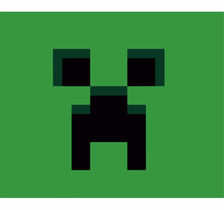 Rullegardin nerdere minecraftgrønn - Tenstickers
