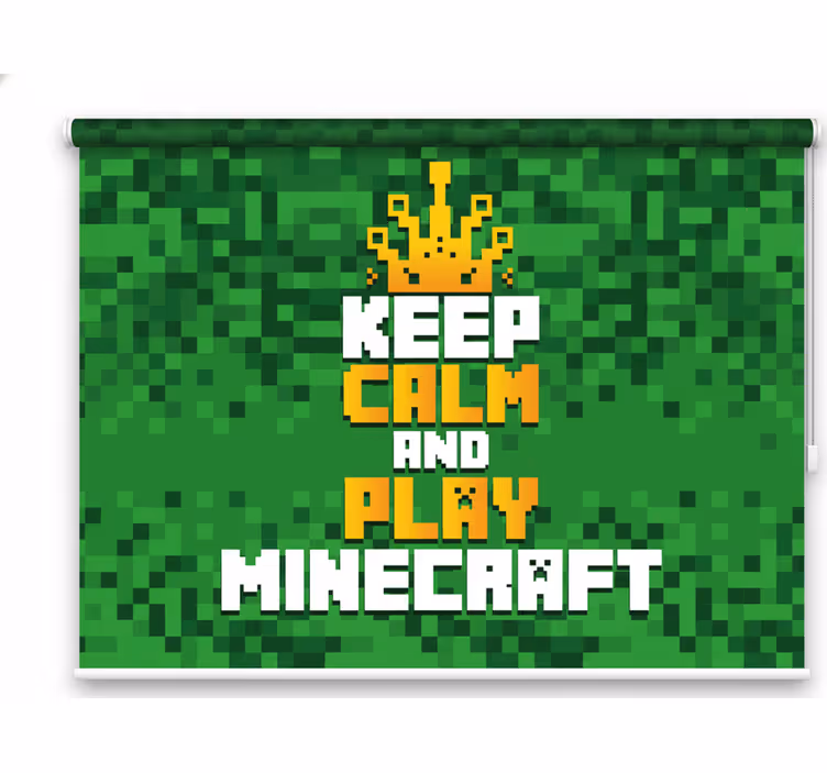 Rullegardin nerdere hold deg rolig og spill minecraft - Tenstickers