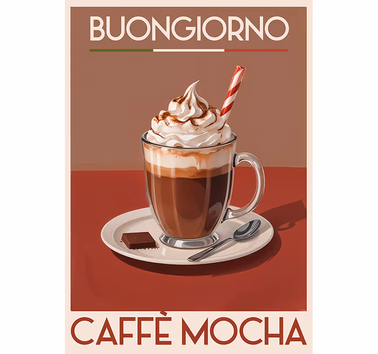 Rullegardin vintage "mocha" kaffe - Tenstickers