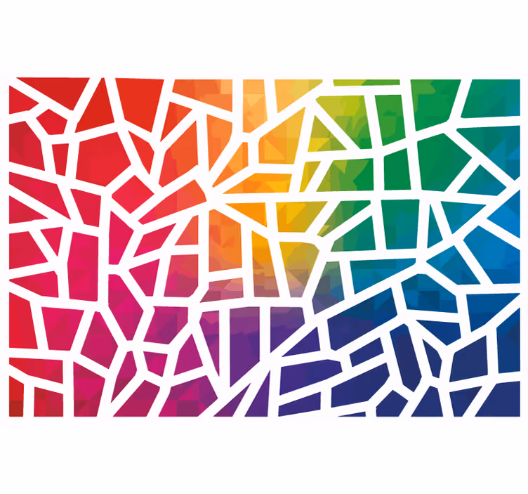 Rullegardin kontor fargerik mosaikk - Tenstickers