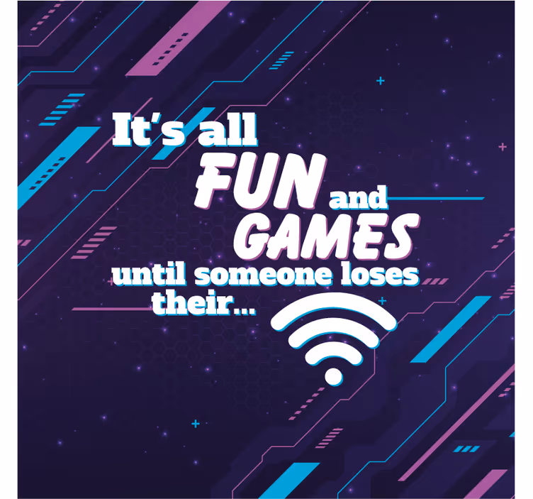 Rullegardin kontor med morsom joke wifi - Tenstickers