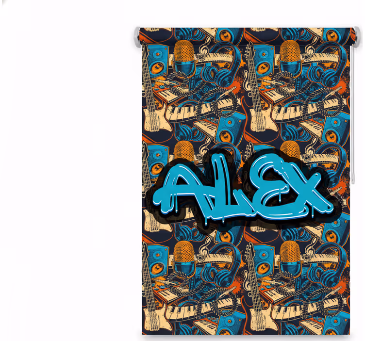 Rullegardin ungdom musikk graffiti - Tenstickers