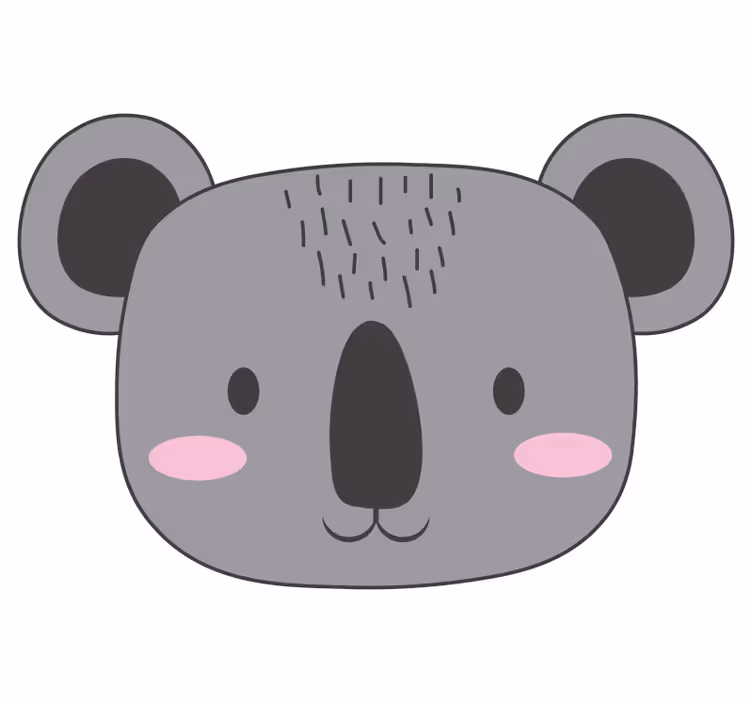 Rullegardin morsomme koalaansikt vinylmatte - Tenstickers