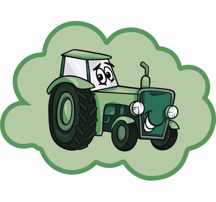 Rullegardin morsomme grønn traktor - Tenstickers