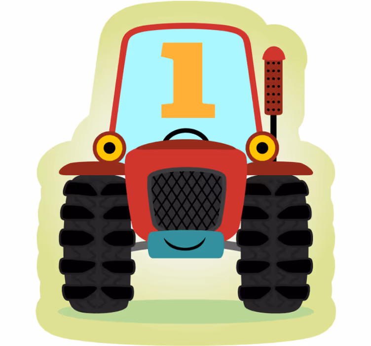 Rullegardin morsomme no.1 traktor - Tenstickers