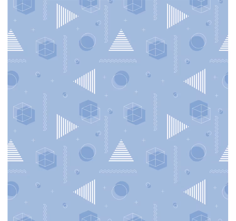Rullegardin ungdom geometrisk blå - Tenstickers