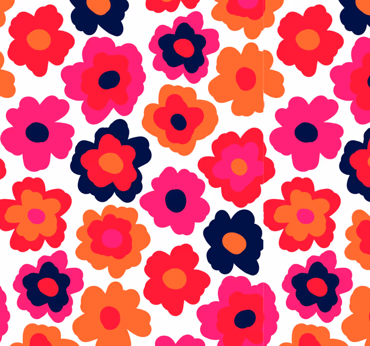 Rød valmue blomster rullegardin - Tenstickers