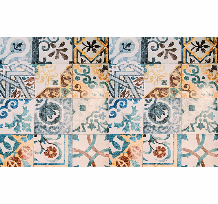 Rullegardin rustikk retro stil mosaikkmønster - Tenstickers