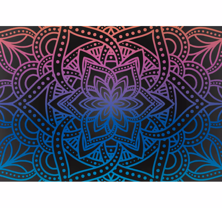 Rullegardin zen mandala intrikate mønstre - Tenstickers