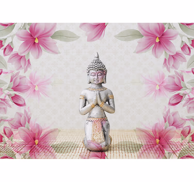 Rullegardin zen buddha og magnolia - Tenstickers