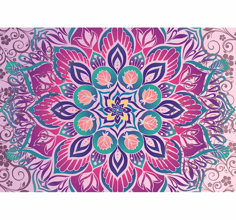 Rullegardin zen mandala designmønster - Tenstickers