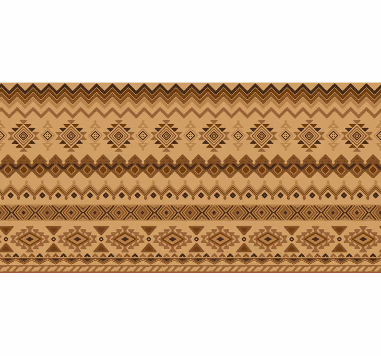 Rullegardin brun etnisk kilim design - Tenstickers