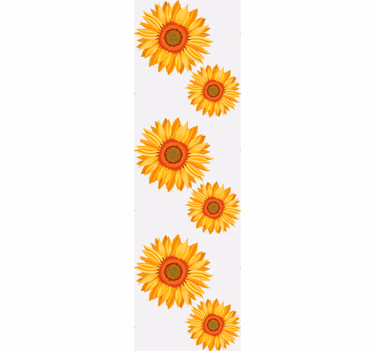 Rullegardin oransje stilige blomster - Tenstickers
