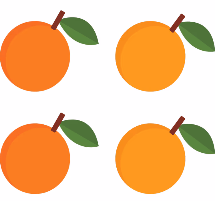 Rullegardin oransje elegante appelsin klistremerker - Tenstickers