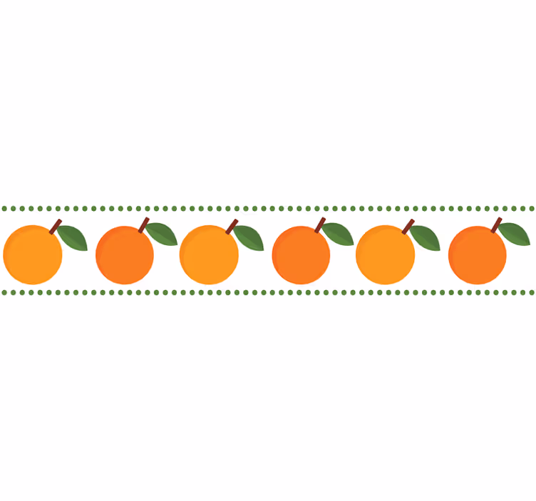 Rullegardin oransje elegant oransje kant - Tenstickers