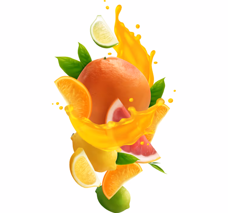 Rullegardin oransje fruktsprut - Tenstickers