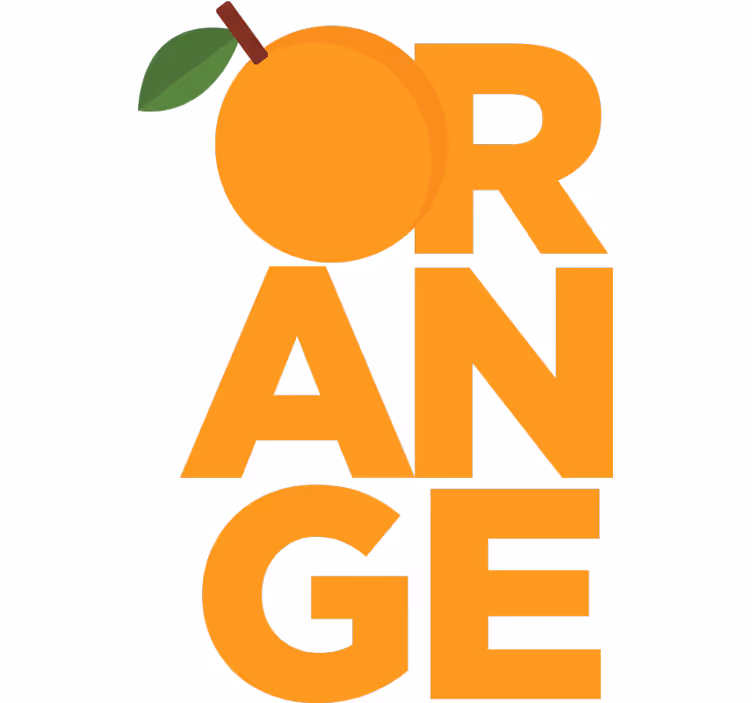 Rullegardin oransje klistremerke - Tenstickers
