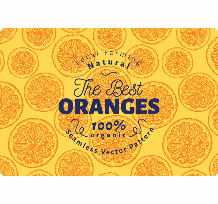 Rullegardin oransje håndtegnet mønster laptop - Tenstickers