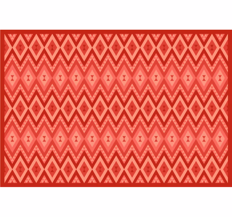 Rullegardin rød etnisk vintage design - Tenstickers