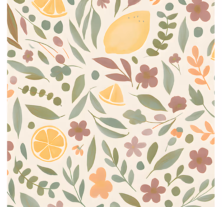 Lemon blomsterdesign rullegardin utendørs - Tenstickers