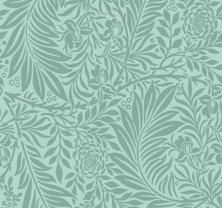 Rullegardin utendørs mintgrønt vintage mønster - Tenstickers