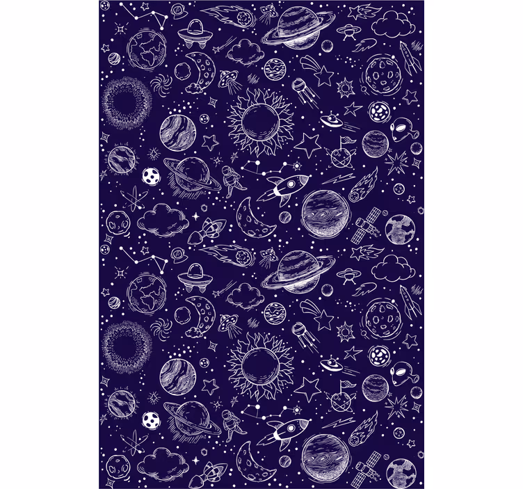 Rullegardin ungdom planet tegning - Tenstickers