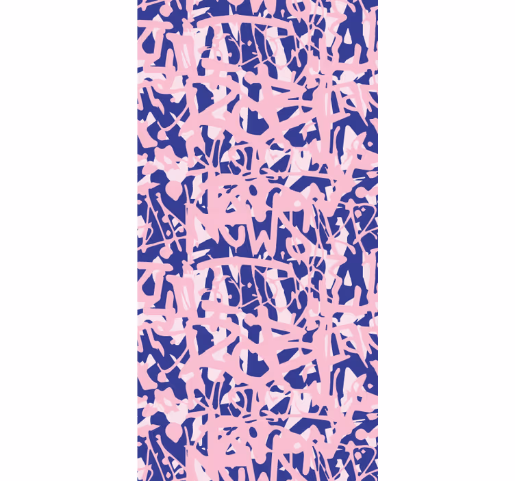 Rullegardin ungdom rosa og lilla graffiti mønster - Tenstickers
