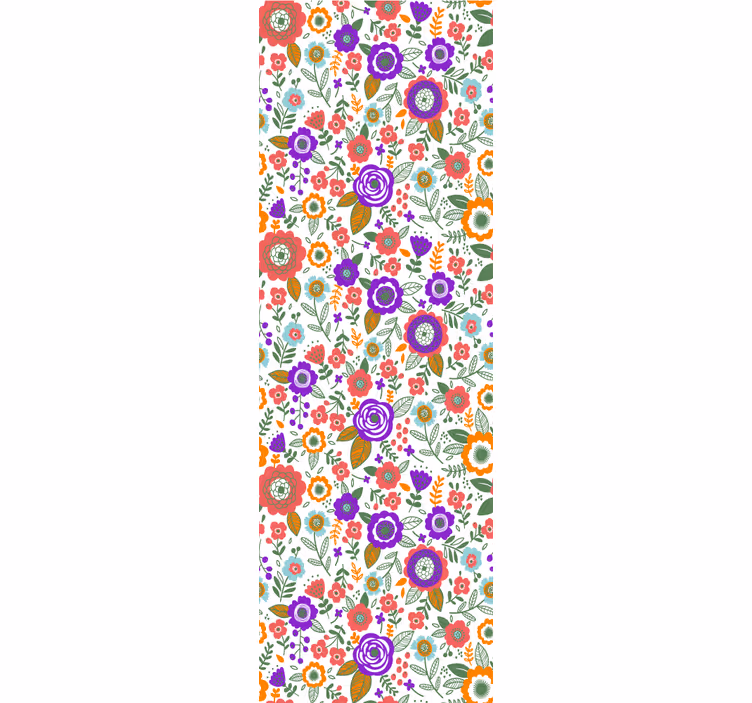 Rullegardin ungdom fargerike vakre blomster - Tenstickers