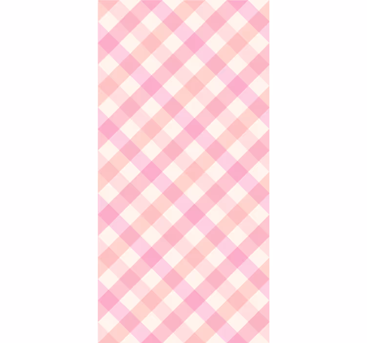 Rullegardin ungdom rosa rutemønster - Tenstickers