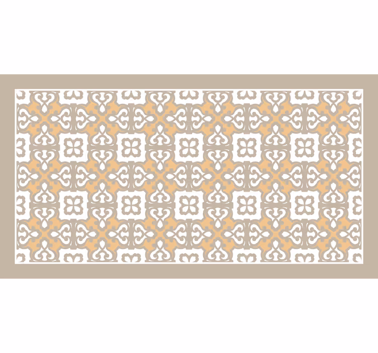 Rullegardin bad vintage beige og grå blomstermønster - Tenstickers