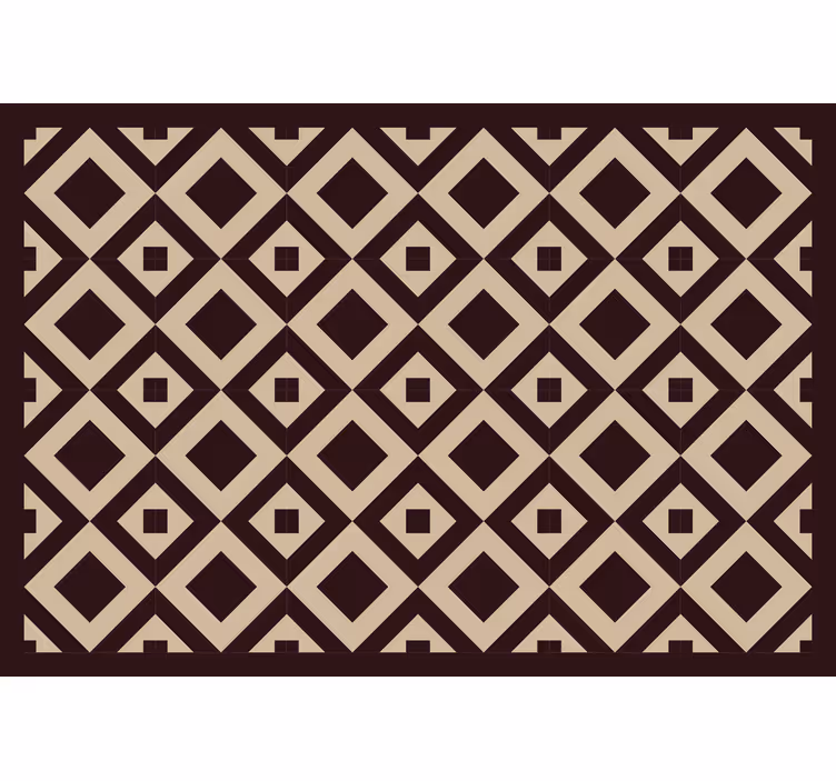 Rullegardin bad vintage beige rutemønster - Tenstickers