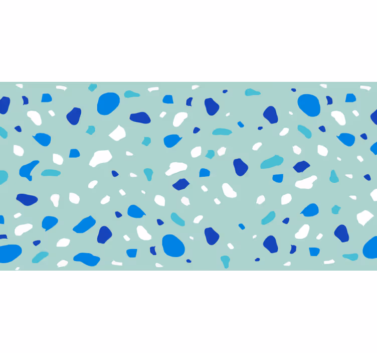 Rullegardin bad blåtonet terrazzo - Tenstickers
