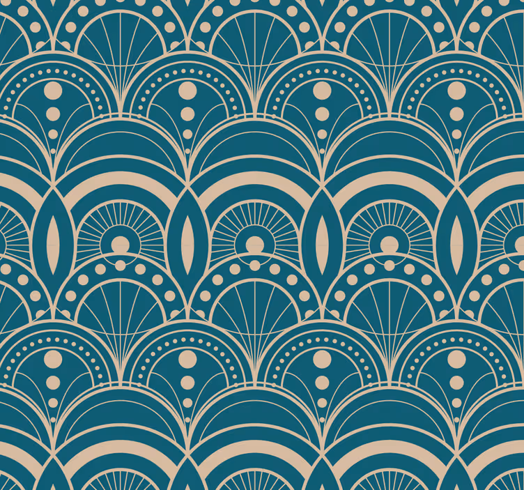 Rullegardin klassisk vintage art déco tapet - Tenstickers