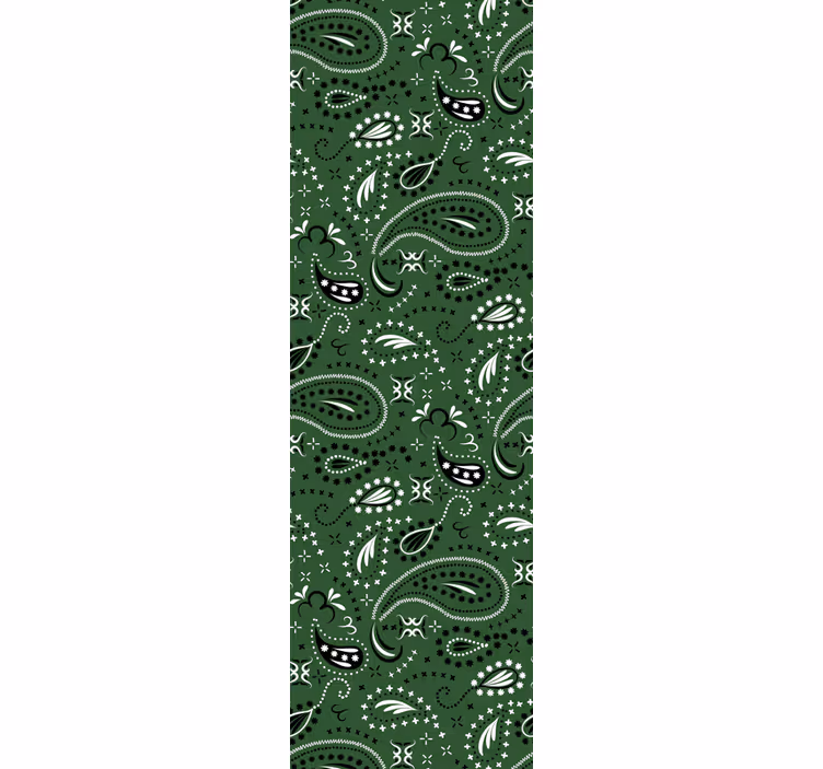 Rullegardin klassisk i teal paisley - Tenstickers