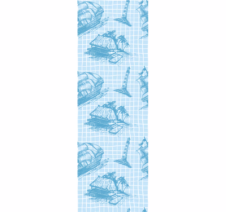 Rullegardin klassisk westwind toilmønster design - Tenstickers
