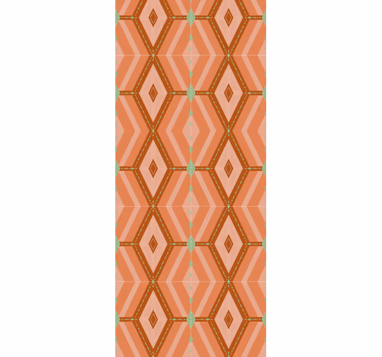 Rullegardin klassisk høstfarger geometrisk - Tenstickers