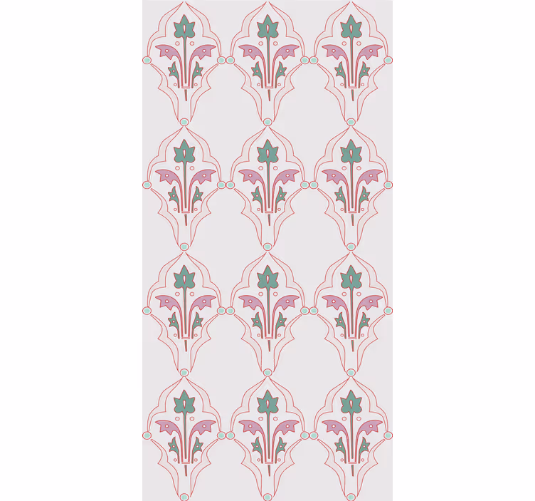 Rullegardin klassisk med formalisert blomstermotiv - Tenstickers
