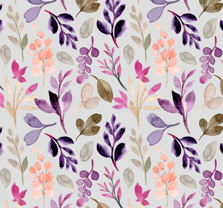 Rullegardin baby blomstrete myke farger - Tenstickers