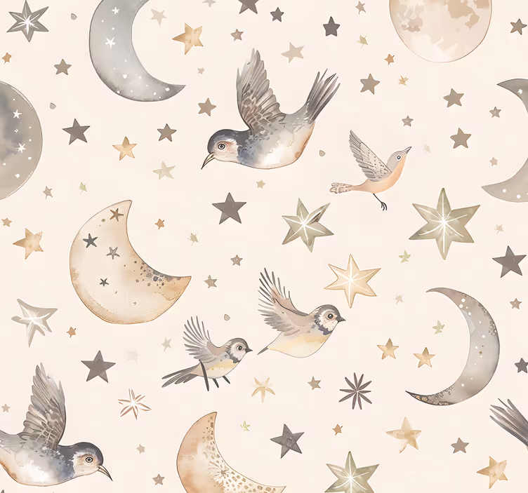 Rullegardin baby beige nattehimmel - Tenstickers