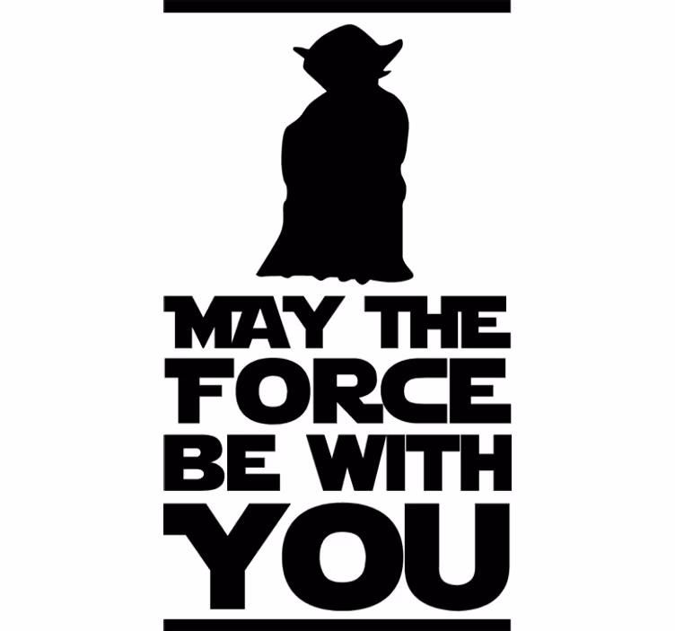 Rullegardin serier yoda sitat dekorasjon - Tenstickers