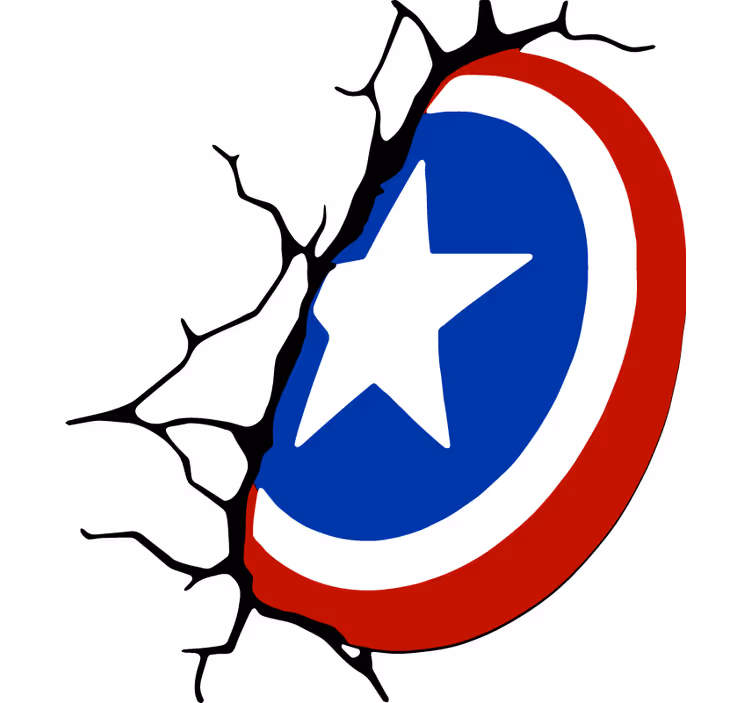 Rullegardin superhelter kaptein americas skjold - Tenstickers