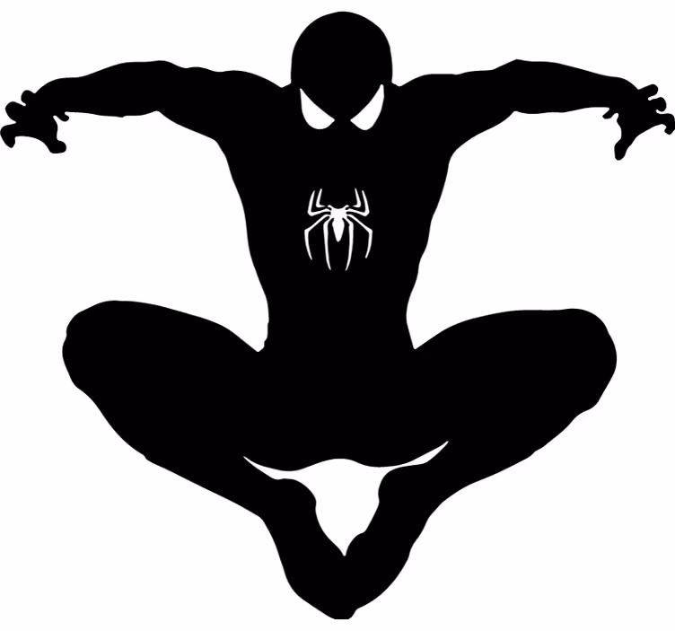 Rullegardin superhelter spiderman silhuett - Tenstickers