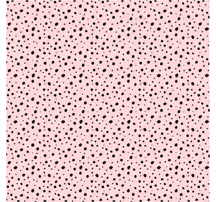 Rosa rullegardin med dalmatinerprikker blush - Tenstickers