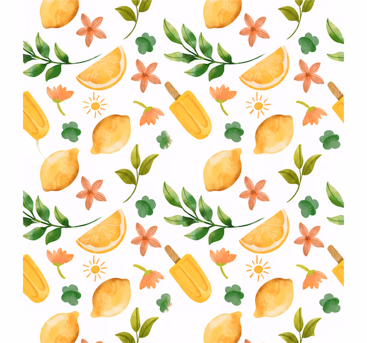 Rullegardin gul sommer sitrus - Tenstickers