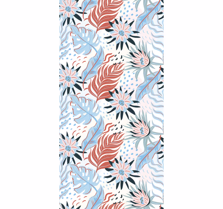 Blomstermønster elegant rullegardin - Tenstickers