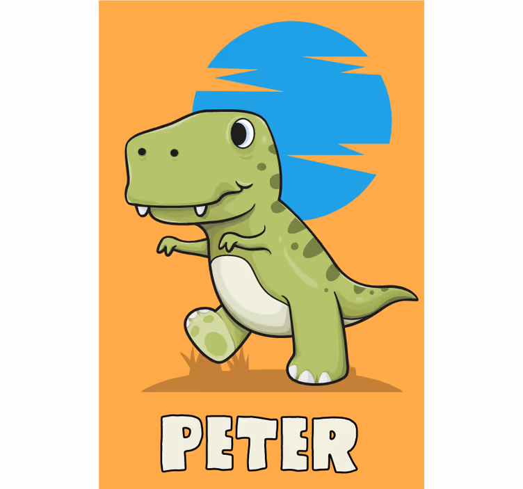 Grønn t-rex skreddersydd vindue rullegardin - Tenstickers