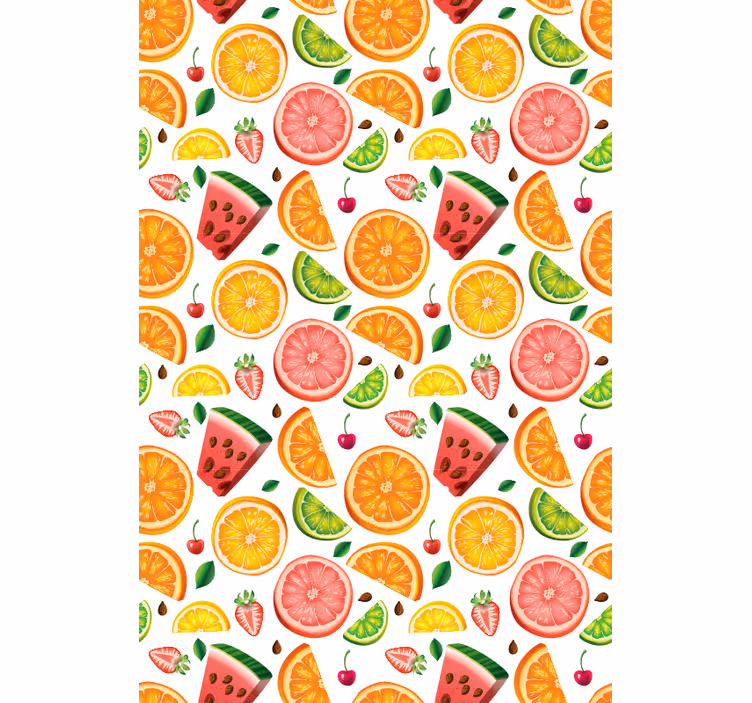 Sitrus vannmelon mønster rullegardin frukt - Tenstickers