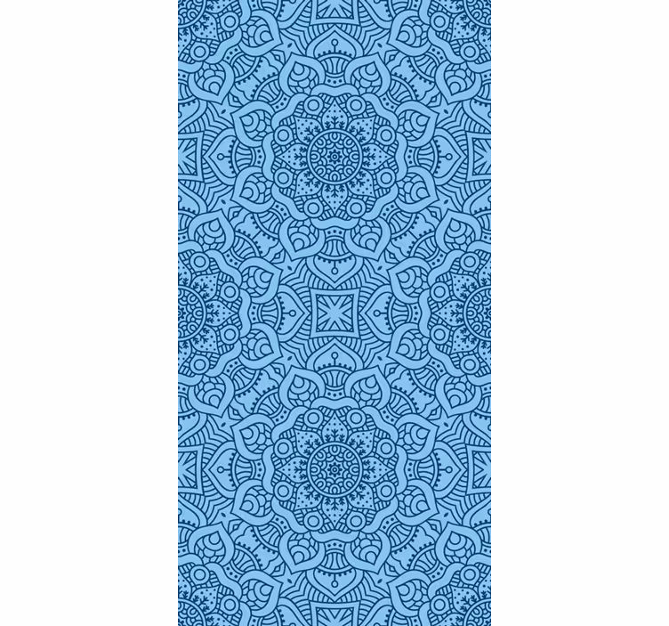 Blå mandala zen tema rullegardin - Tenstickers